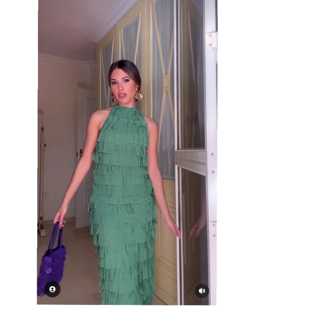Zara Halter dress with fringe - Picture 9 of 11